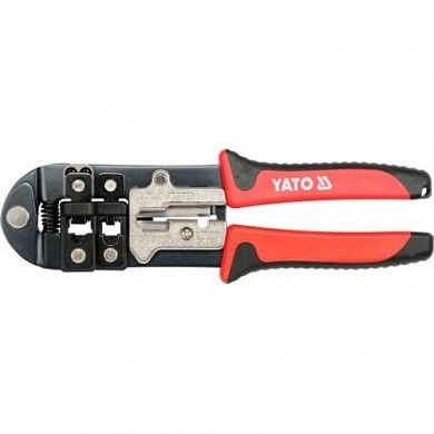 Пресс-клещи для обжима и зачистки кабеля (RJ45, RJ11, RJ12)(YT-22422) YATO