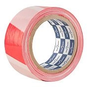 Лента сигнальная 50мм/90м, красно-белая (21623) Klebebander