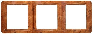 Панель "ГАММА" накладная, вертикальная, цвет орех, 3 гнезда (SV-54149-N) СВЕТОЗАР