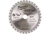 Диск пильный 150х20/16х1.65х34T по металлу (48404080) Milwaukee