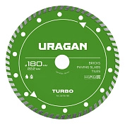Диск алмазный сегментированный TURBO 180 мм (36706-180) URAGAN