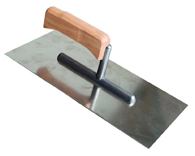 Гладилка нерж. 130х380мм, дер. рук. (01200-403813) BAUWELT