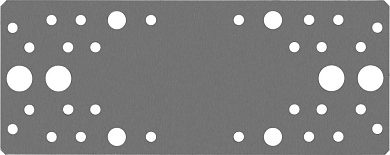 Пластина крепежная 200x80x2мм оцинкованная 1шт. (310236-200-80) ЗУБР