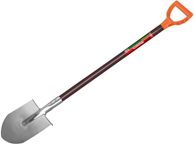 Лопата штыковая "Молодость моя", нержав. сталь, деревянный черенок, 21*27*120см (0921-Ч) БЦМ