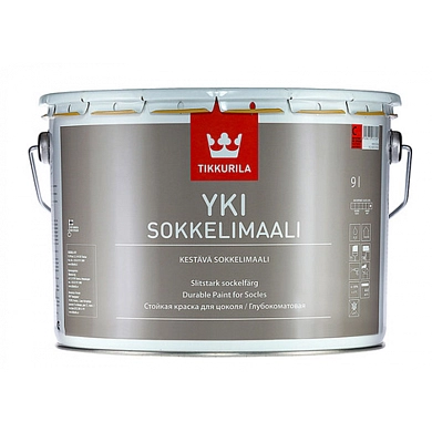 Краска акрилатная TIKKURILA YKI, белая, БАЗА А 9.0л
