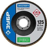 Круг лепестковый 125х22.23 мм для металла, P80, тип КЛТ1 (36591-125-80) ЗУБР