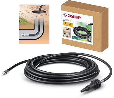 Шланг для прочистки труб 8м, для пистолета МИГ-180 (70414-180-8) ЗУБР