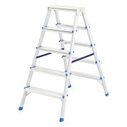 Лестница-стремянка алюмин. двустор., 5 ступ, 1075мм, слож.1170х490х160мм, (97925) СИБРТЕХ