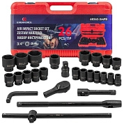 Набор головок ударн. 3/4", 26пр., (6гр.)(EF-68262-5MPB) EVERFORCE