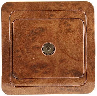 Розетка "ГАММА" телевизионная, цвет орех (SV-54115-N) СВЕТОЗАР