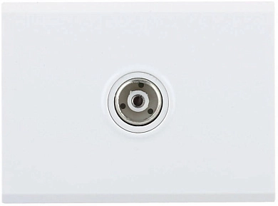 Розетка "ЭФФЕКТ" телевизионная, без вставки и рамки, цвет белый (SV-54415-W) СВЕТОЗАР