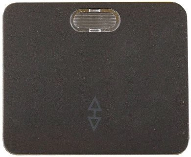 Выключатель СВЕТОЗАР "ГАММА" проходной, с подсветкой, одноклавишный, без вставки и рамки, цвет темно