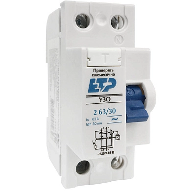 Устройство защитного отключения  DLF362  2Р 63А/30мА (электромеханическое) ETP