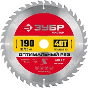 Диск пильный 190х30/20х2.4х40Т по дереву (36912-190-30-40_z01) ЗУБР