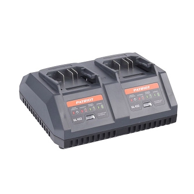 Устройство зарядное GL 422 LCT 40.0 В, Li-ion, ток зарядки 2.0 А, 2 слота для зарядки PATRIOT