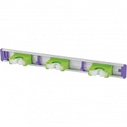 Настенный держатель для садово-огородного инструмента алюм., 3 ячейки, 3 крюка (68303) PALISAD