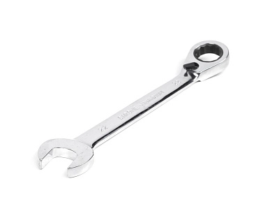 Ключ комбинированный с трещ., реверсивный, 22х22мм, хром.покр. (118812) HORTZ