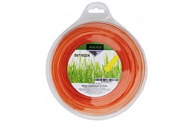 Леска (косильная струна) квадрат Ø 2,4 мм / 82м AKITA