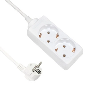 Удлинитель 2 гнезда 5м, 10А/2,2кW с з/к, ПВС 3х0,75 POWERMAN ETP