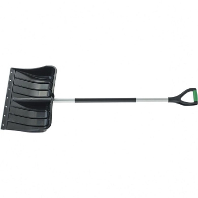 Лопата снеговая пластик., 540*375*1520мм, стальной черенок,стальная планка (61568) PALISAD