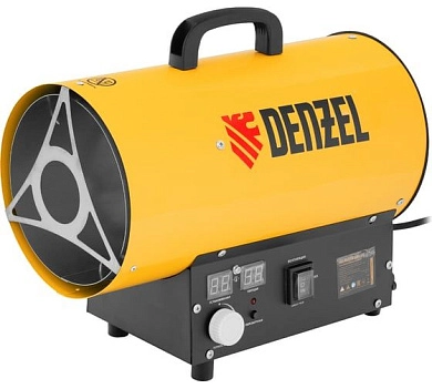 Пушка тепловая газовая ghg-15i (15 кВт, цифровой термостат, 150 м2, пропан-бутан) (96478) DENZEL