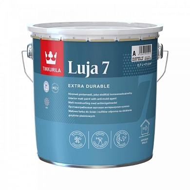 Краска акрилатная TIKKURILA LUJA 7 матовая, белая, БАЗА А 9.0 л