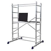 Вышка-тура алюминиевая, 3.2 метра, 7 ступеней (97971) СИБРТЕХ