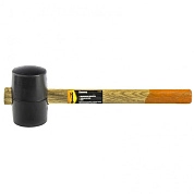 Киянка резиновая, 450 г, черная резина, деревянная рукоятка (111505) SPARTA