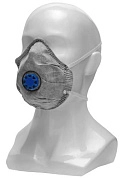 Полумаска фильтрующая формованная, с клапаном и угольным слоем (FFP1), в инд. упаковке (10029) ИСТОК