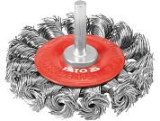 Щетка дисковая (коса) 75мм со стержнем (YT-4759) YATO