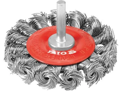 Щетка дисковая (коса) 75мм со стержнем (YT-4759) YATO