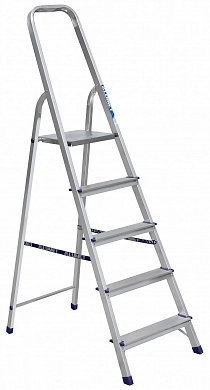 Лестница-стремянка алюм. одностор. бытовая АМ (5 ступ. 103/175см, 4.0кг) АЛЮМЕТ