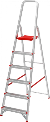 Лестница-стремянка алюм. профес. NV3110 (6 ступ. 125/195см, 6.5кг) Новая высота