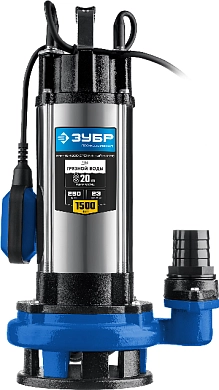 Насос дренажный для грязной воды, 1500 Вт (НПГ-Т5-1500) ЗУБР