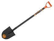 Лопата штыковая, деревянный черенок, с ребрами жесткости, 29*23*120см (1463-Ч) FINLAND