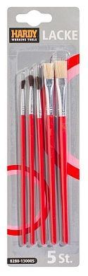 Набор кистей художественных (2шт. плоские, 3шт. круглые), 5шт. (0280-130005) HARDY