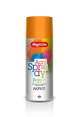 Краска аэрозольная  желто-оранжевая акриловая (265г) MAGICLINE