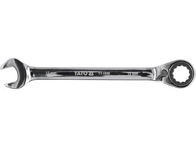 Ключ комбинированный с трещоткой с переключением 15мм (YT-1658) YATO