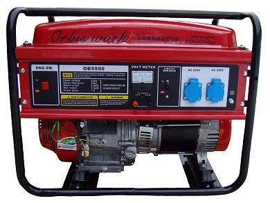 Генератор бензиновый ORBIS OB 5500 (5,5кВт, 230В, ORBIS 190 F)