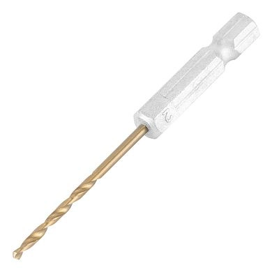 Сверло по металлу 2 мм, HSS, TiN покрытие, 6-гранный хвост. (717202) MATRIX