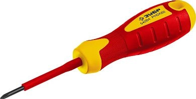 Отвертка " + ", диэлектр., PH0x60мм, Cr-V "ПРОФИ ЭЛЕКТРИК" (25262-0-060_z01) ЗУБР