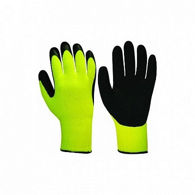 Перчатки акриловые 10 класс с рельефным латексным покрытием ЛАЙТ от мин. рисков