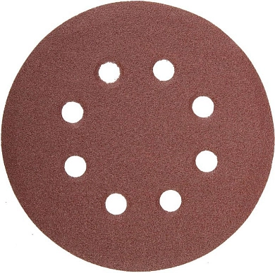 Круг шлифовальный д=115 мм, 8 отв., зерно 80, велкро осн., 5 шт. "MASTER" (35450-115-080) STAYER