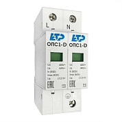 Ограничитель импульсных перенапряжений ОПС1-D 2P (In 10kA Un 230B Im 20kA) 16709 ETP