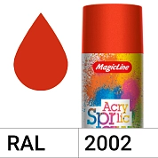 Краска аэрозольная  оранжево-красная акриловая (265г) RAL 2002 MAGICLINE