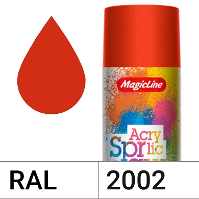 Краска аэрозольная  оранжево-красная акриловая (265г) RAL 2002 MAGICLINE