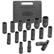 Набор головок ударн. глубоких 1/2" 10-32мм, 6гр., 16пр. (F-4169-5MPB) Forsage