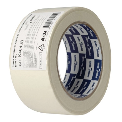 Лента малярная бумажная 48мм/40м, креппированная, в индвид. упаковке (13741) Klebebander