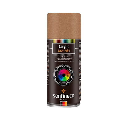 Краска аэрозольная акриловая золото 400 мл. (4018) SENFINECO