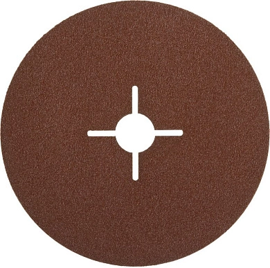 Круг шлифовальный фибровый 180х22 мм, P80, велкро осн., 5 шт. "ПРОФИ" (35585-180-080) ЗУБР